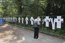 Germany, Berlin, Memorial to those killed escaping East Berlin over the Berlin Wall